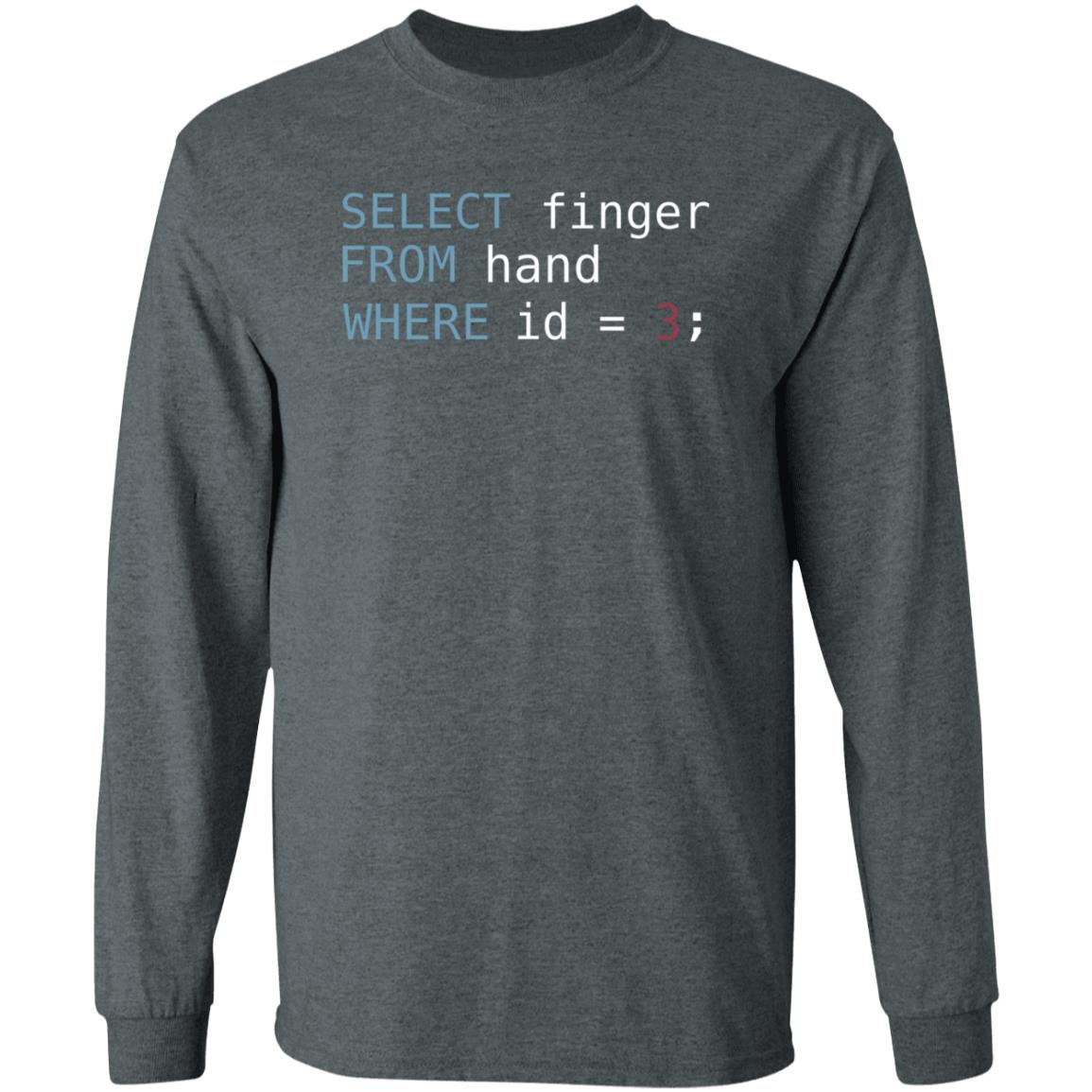 Davinylsmith Select Finger From Hand Where Id Equal 3 Shirt Hoodie Sweatshirt - Teechipus