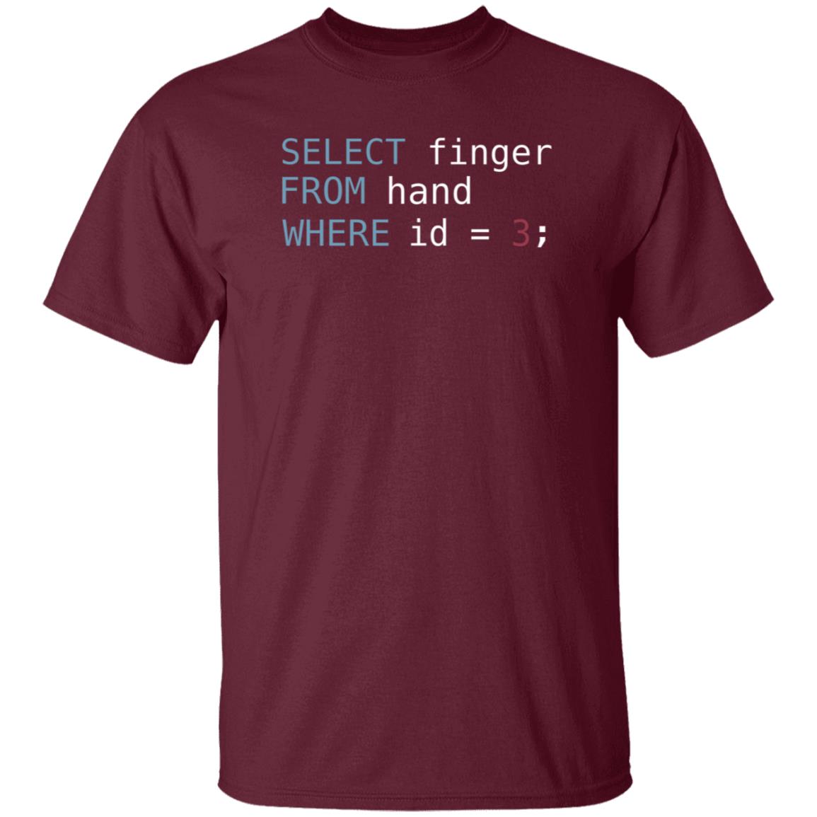 Davinylsmith Select Finger From Hand Where Id Equal 3 Shirt Hoodie Sweatshirt - Teechipus