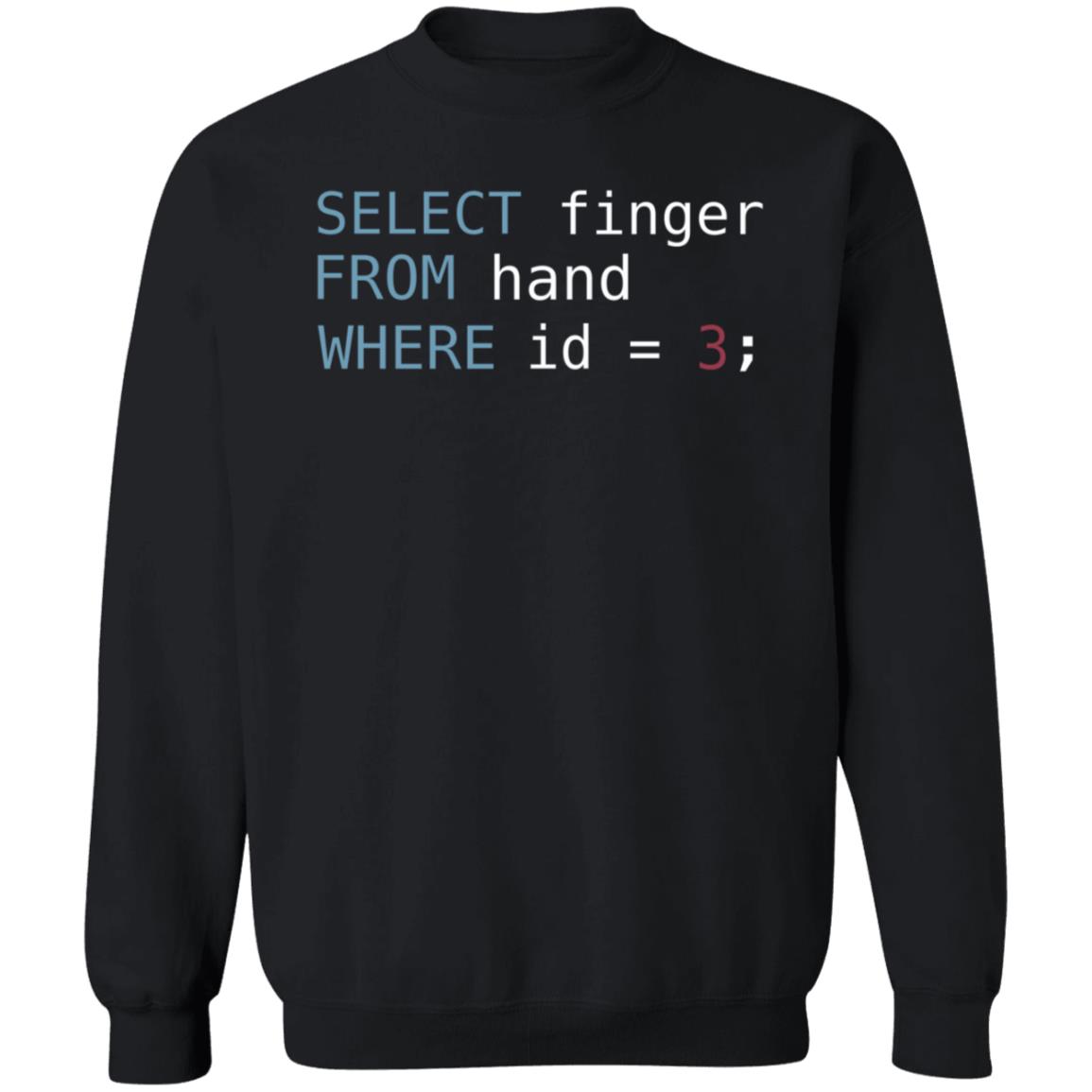 Davinylsmith Select Finger From Hand Where Id Equal 3 Shirt Hoodie Sweatshirt - Teechipus