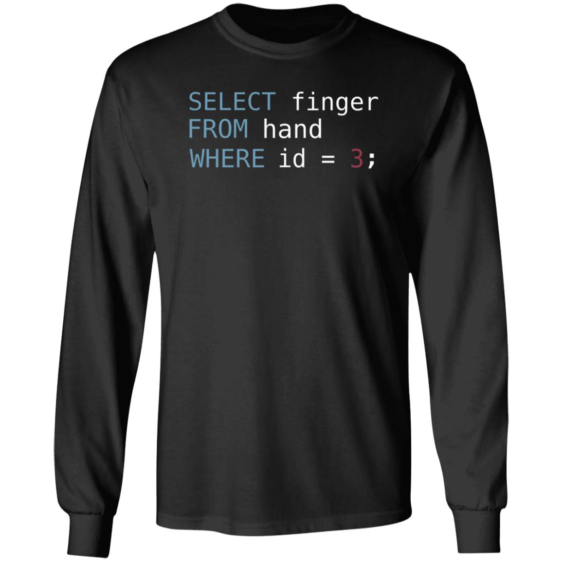 Davinylsmith Select Finger From Hand Where Id Equal 3 Shirt Hoodie Sweatshirt - Teechipus