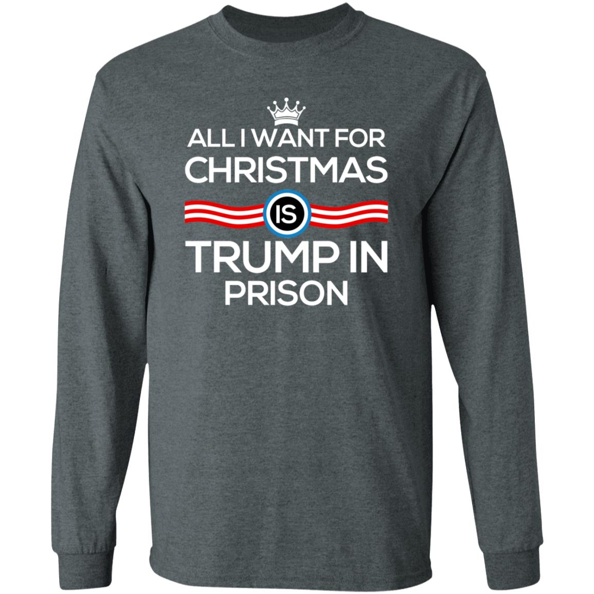 Andy Aohen All I Want For Christmas Is Trump In Prison Shirt - Teechipus