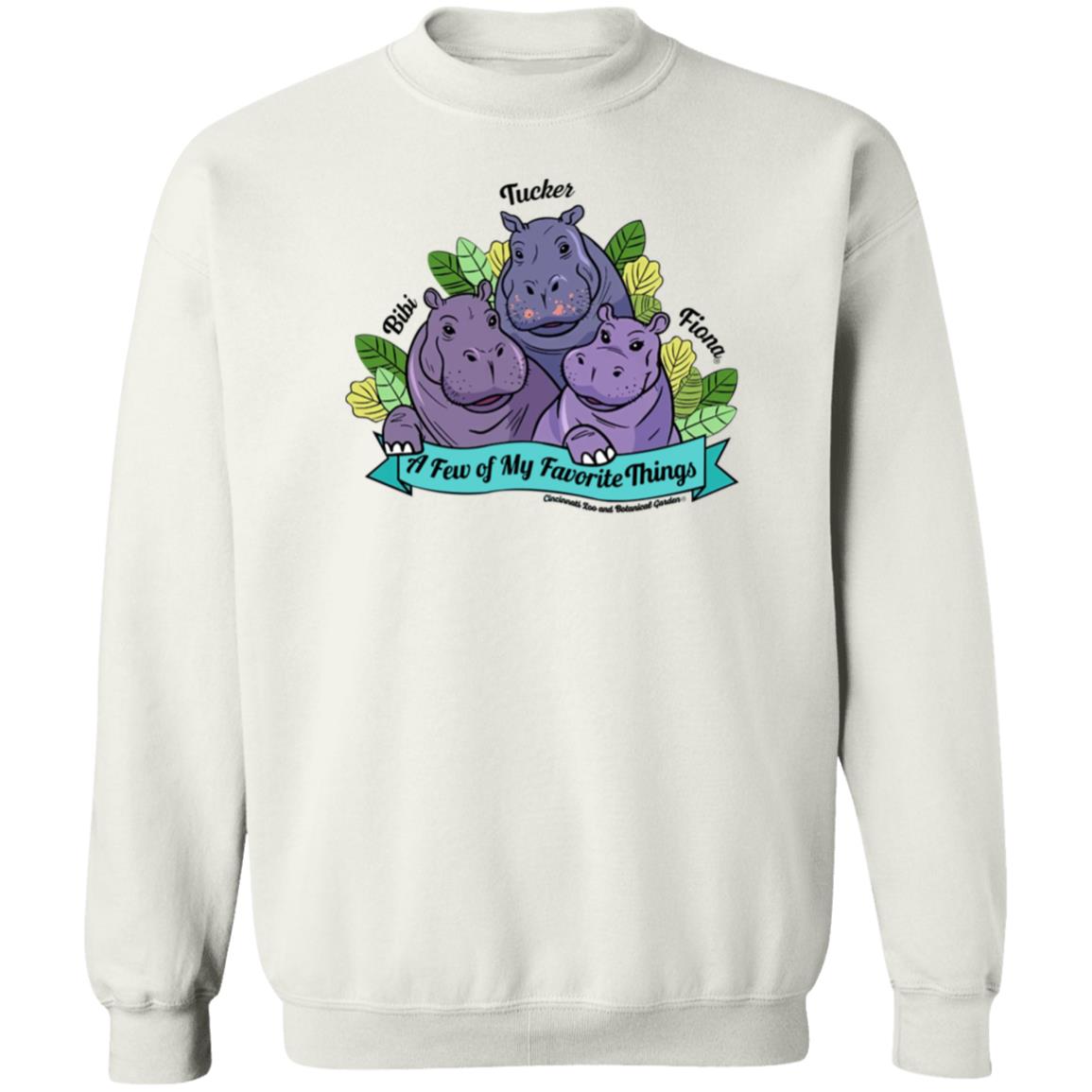 Favorite Hippo Trio Shirt Hoodie Sweatshirt - Teechipus