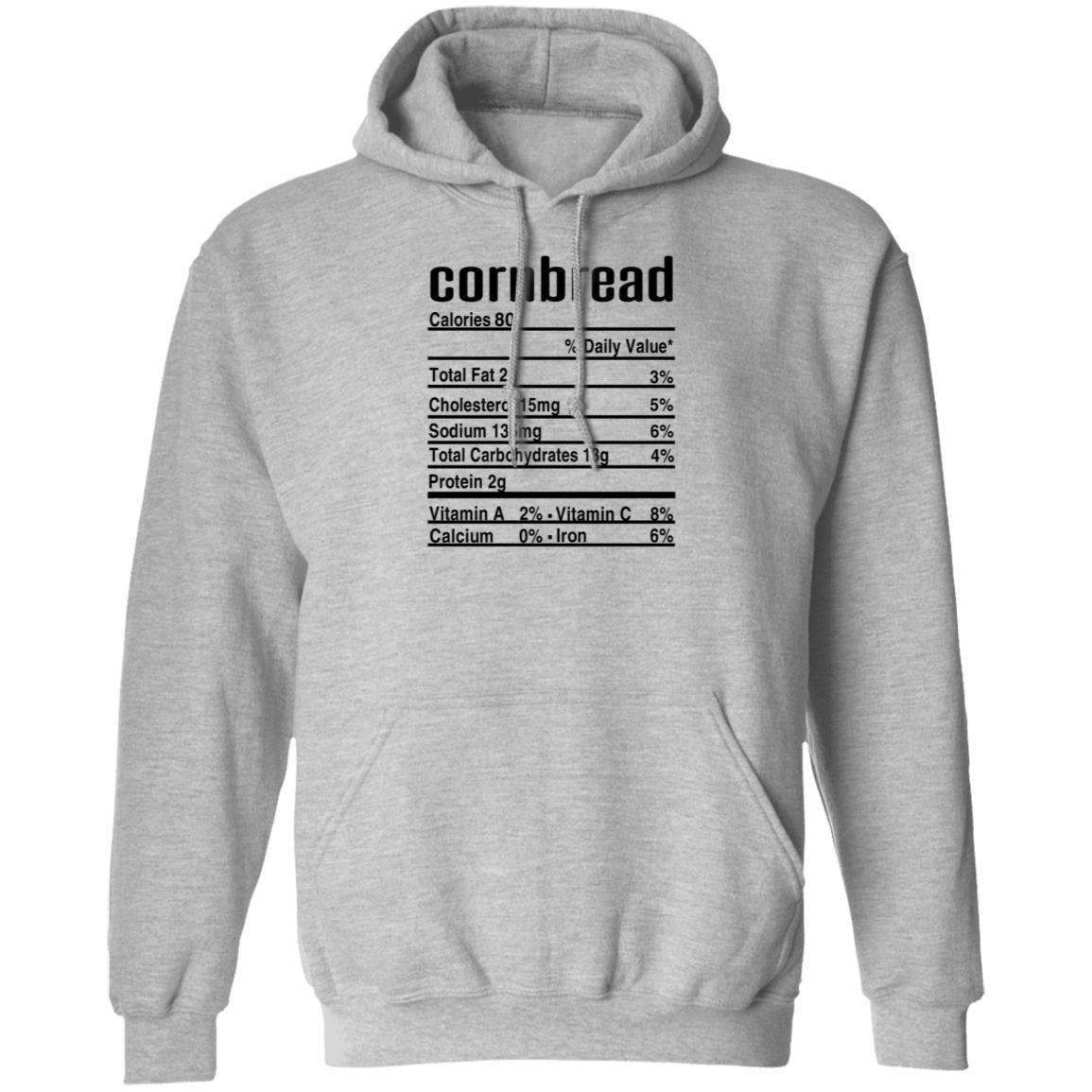 Ashley Mae Kitchen Cornbread Calories Daily Value Shirt Thanksgiving Christmas Cornbread Nutritional Facts Shirt - Teechipus