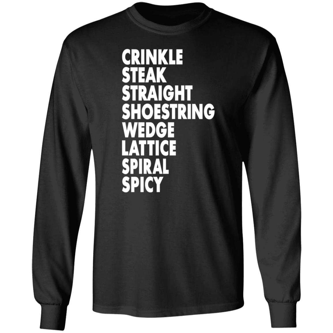 Crinkle Steak Straight Shoestring Wedge Lattice Spiral Spicy Hoodie Lan Mosby - Teechipus