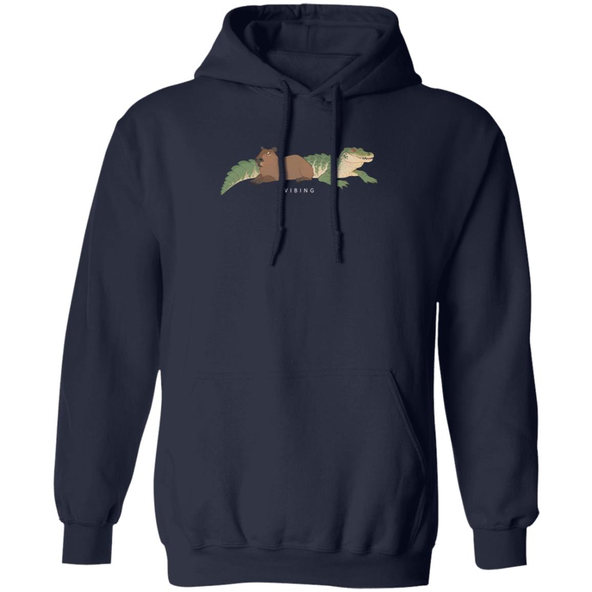Capybara Vibing Hoodie Gators Daily Store Capybara Shirt Hoodie Sweatshirt - Teechipus