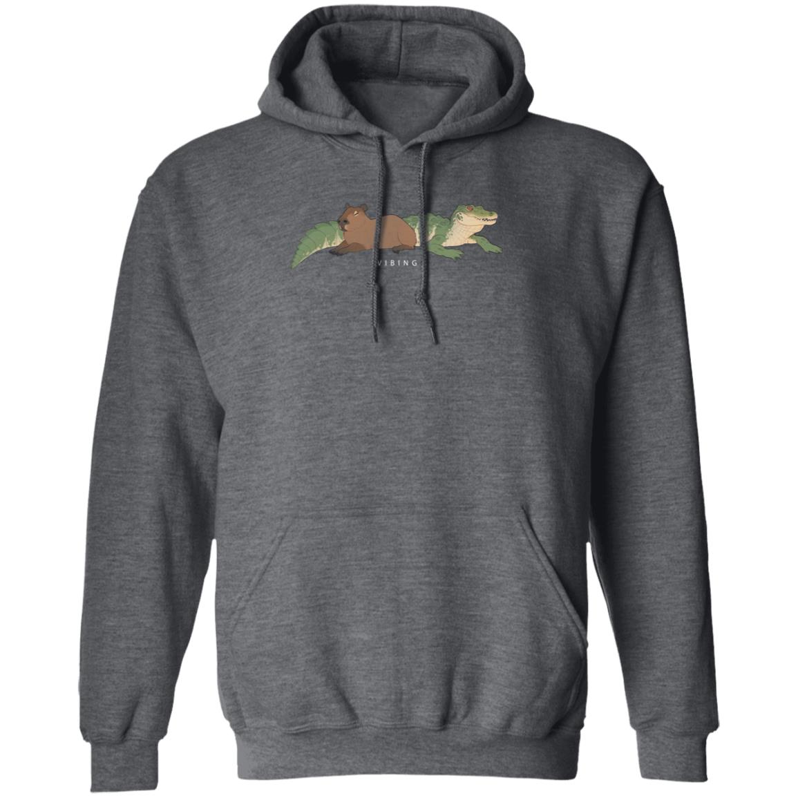 Capybara Vibing Hoodie Gators Daily Store Capybara Shirt Hoodie Sweatshirt - Teechipus