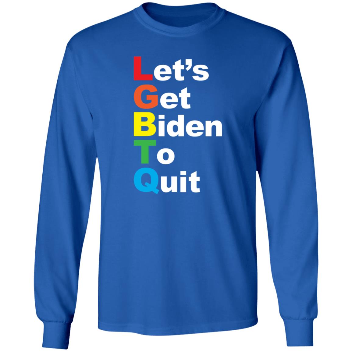 Let's Get Biden To Quit Rainbow Hoodie Shopdonjr Merch - Teechipus