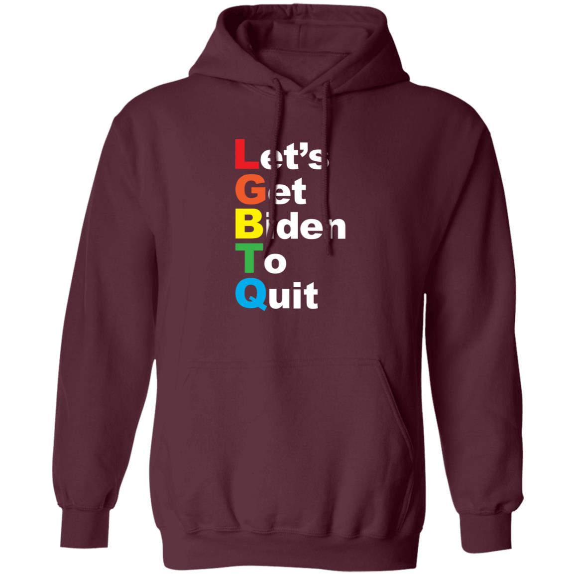 Let's Get Biden To Quit Rainbow Hoodie Shopdonjr Merch - Teechipus