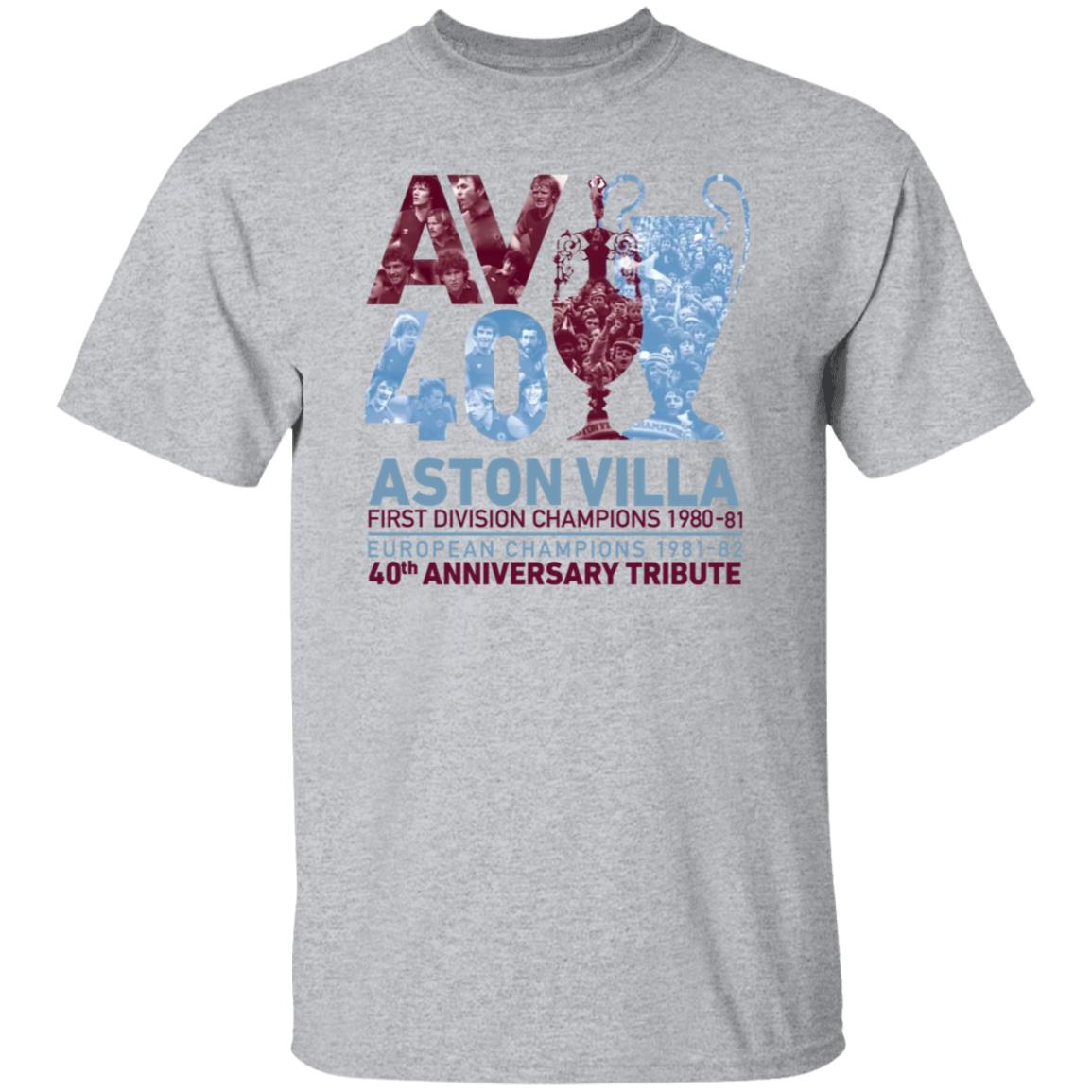 Dennis Mortimer Av 40 Double Champions Exclusive Crew Neck Shirt Av40 Tribute Merch - Teechipus