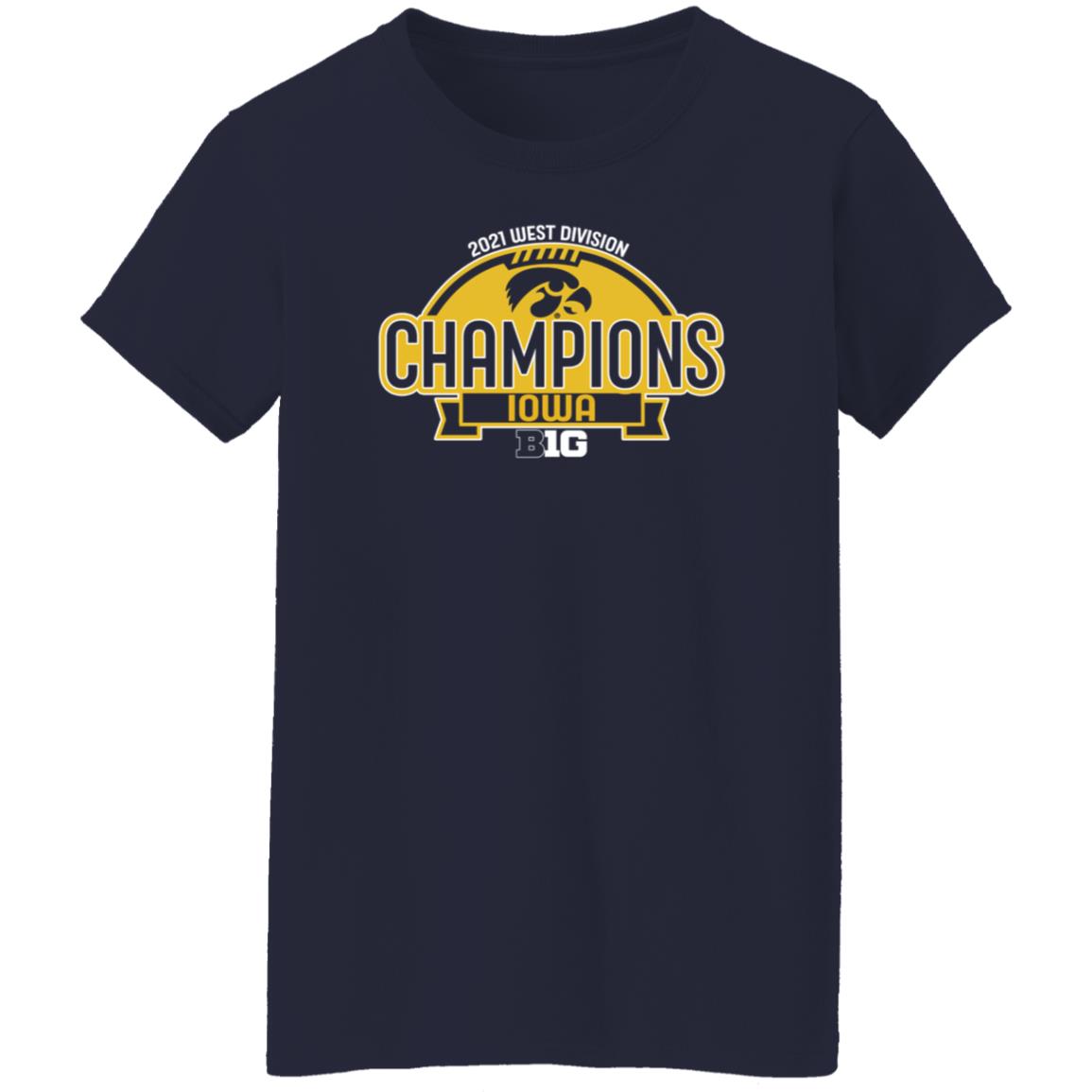 Tyler Linderbaum 2021 West Division Champions Iowa Shirt Hawkeye Football - Teechipus