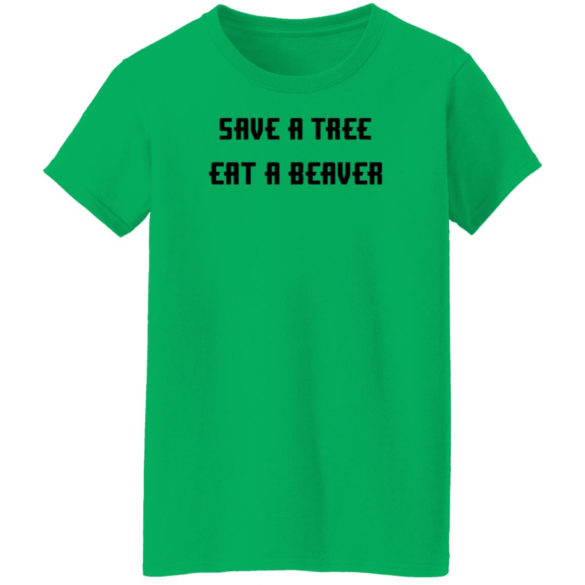 Save A Tree Eat A Beaver Shirt Jensen Ackles - Teechipus