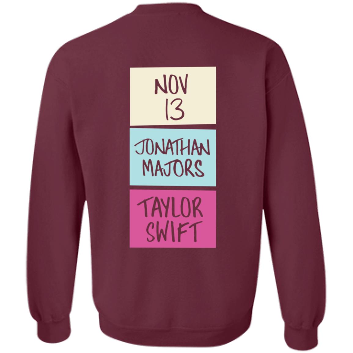 Nov 13 Jonathan Majors Taylor Swift Shirt Nbcstore Merch Legit Don’T Care At All Shirt Hoodie Sweatshirt Damn Ninaaaa - Teechipus