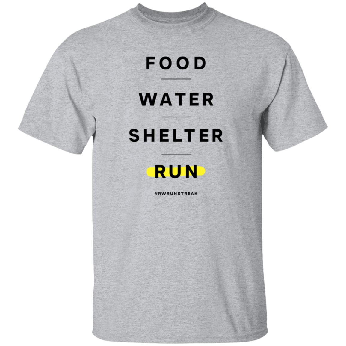 Food Water Shelter Run Shirt Runnersworld Store Food Water Shelter Run Shirt - Teechipus