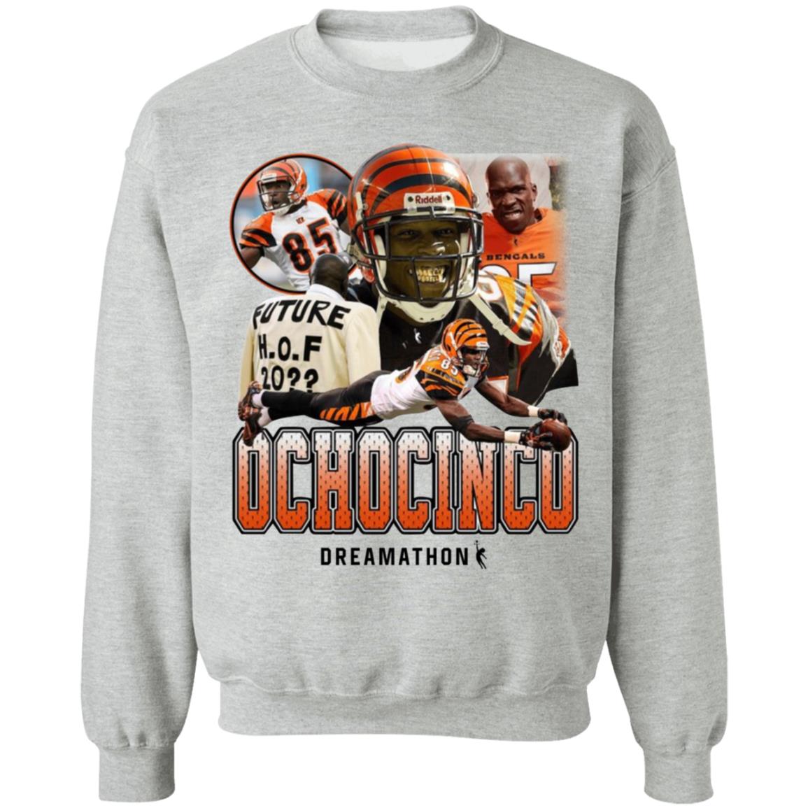 Ochocinco Shirt Cincinnati Bengals Dreamathon Merch Ochocinco 85 Dreams Shirt - Teechipus
