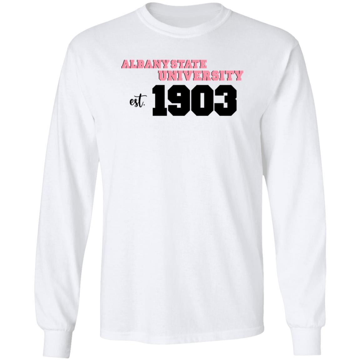 Albany State University Est 1903 Long Sleeve T Shirt Minahballout Albany State University Est 1903 Shirt Hoodie Sweatshirt - Teechipus