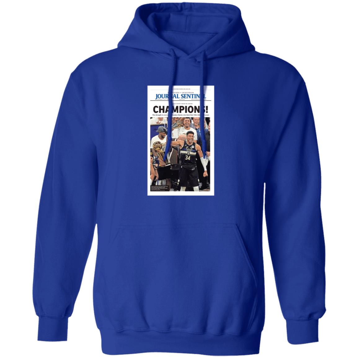 Milwaukee Bucks Journal Sentinel Champions 2021 Shirt Hoodie Sweatshirt - Teechipus