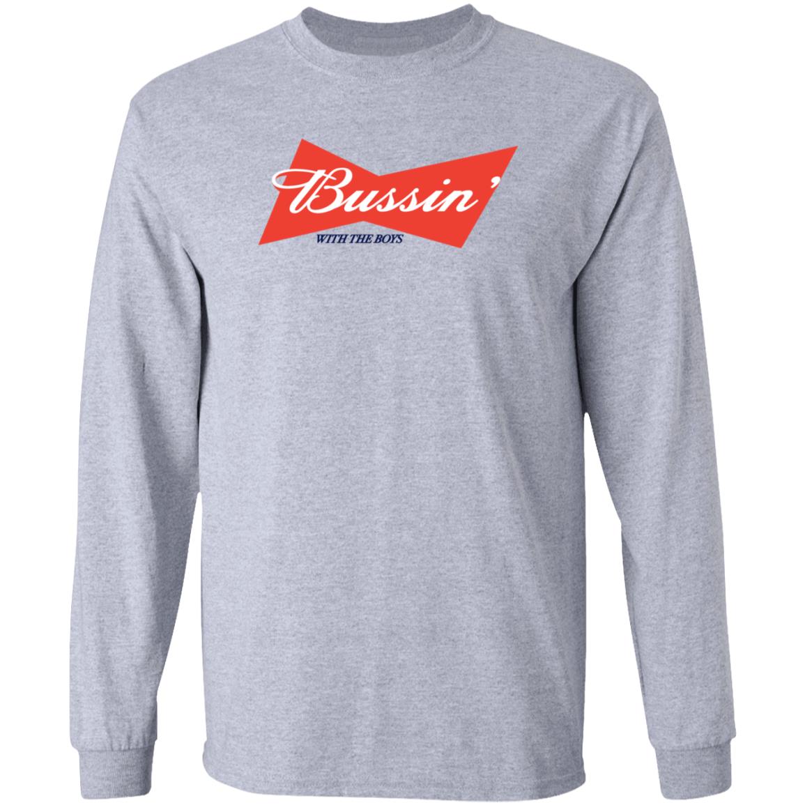 Bussin' With The Boys Hoodie Bussin' Printed Hoodie Barstoolsports Store - Teechipus
