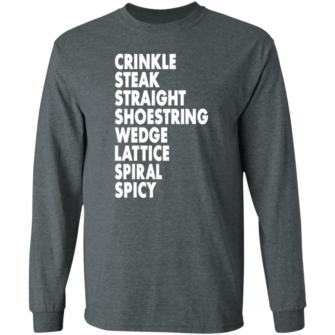 Crinkle Steak Straight Shoestring Wedge Lattice Spiral Spicy Hoodie Lan Mosby - Teechipus