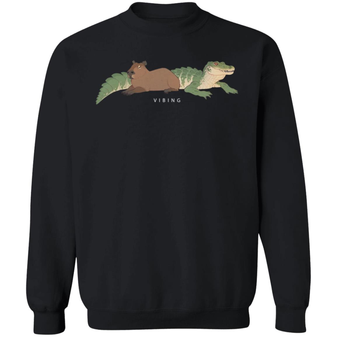 Capybara Vibing Hoodie Gators Daily Store Capybara Shirt Hoodie Sweatshirt - Teechipus