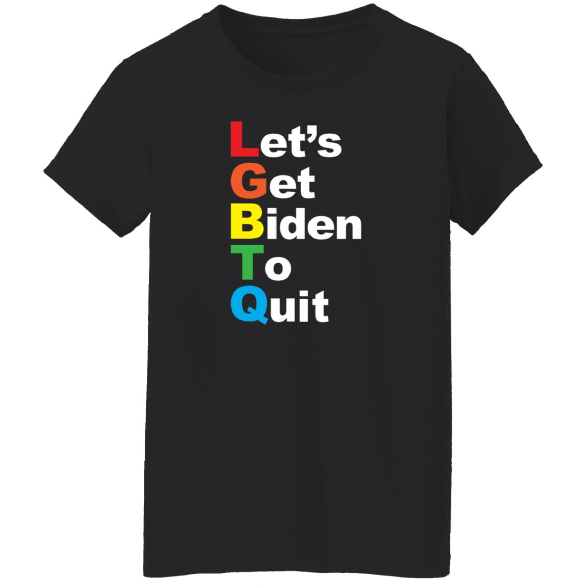 Let's Get Biden To Quit Rainbow Hoodie Shopdonjr Merch - Teechipus
