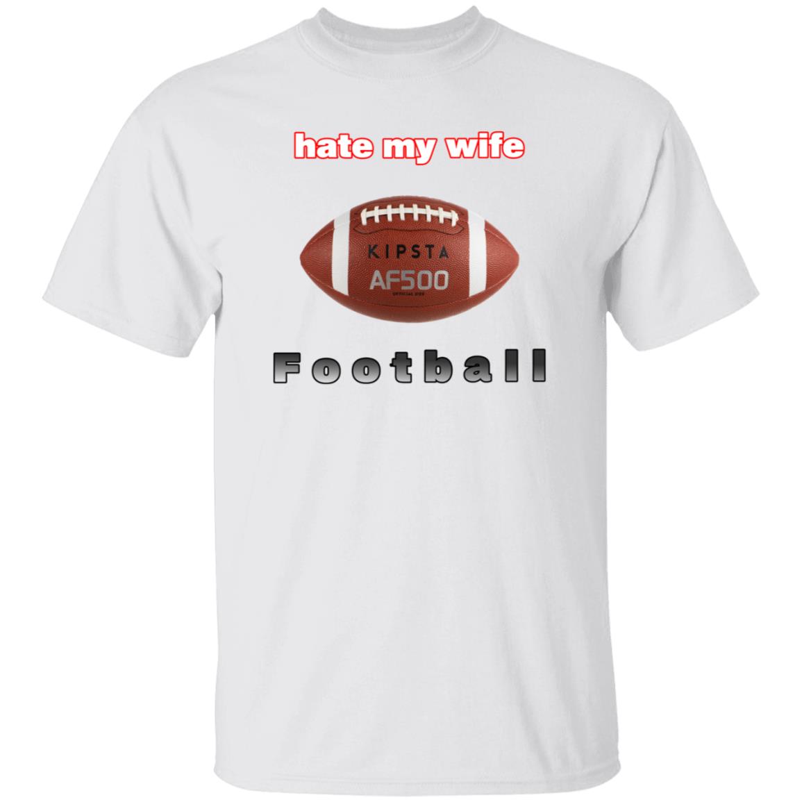 Haunted Starbucks Merch Hate My Wife Football Shirt - Teechipus