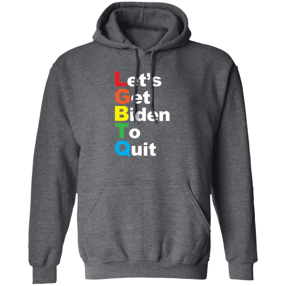 Let's Get Biden To Quit Rainbow Hoodie Shopdonjr Merch - Teechipus