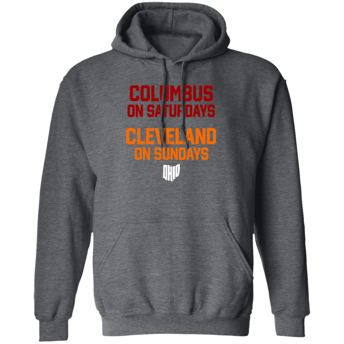Columbus On Saturdays Cleveland On Sundays Shirt Ohio Clothing Merch - Teechipus