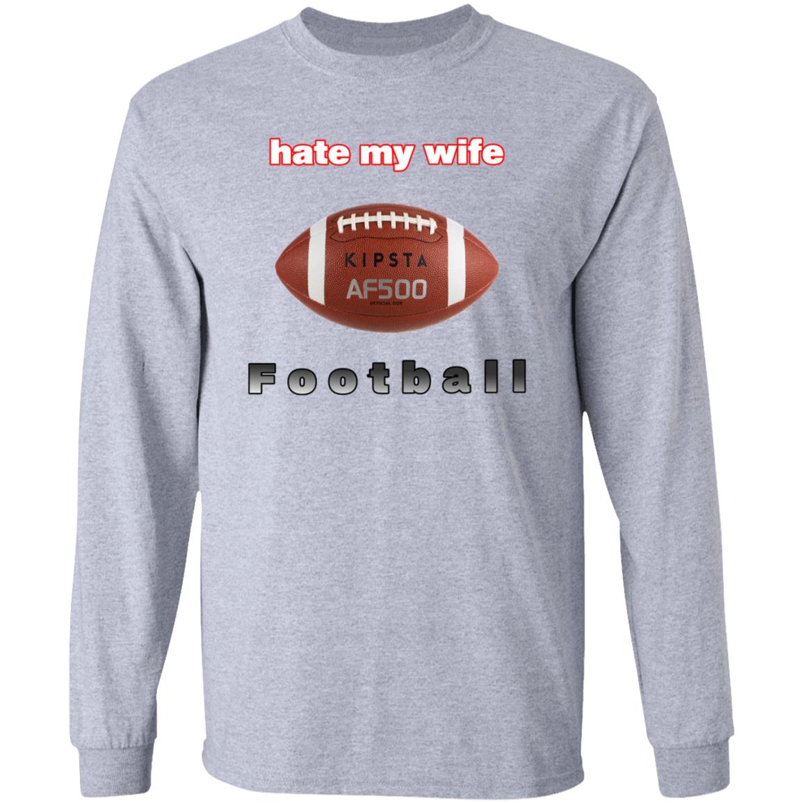 Haunted Starbucks Merch Hate My Wife Football Shirt - Teechipus