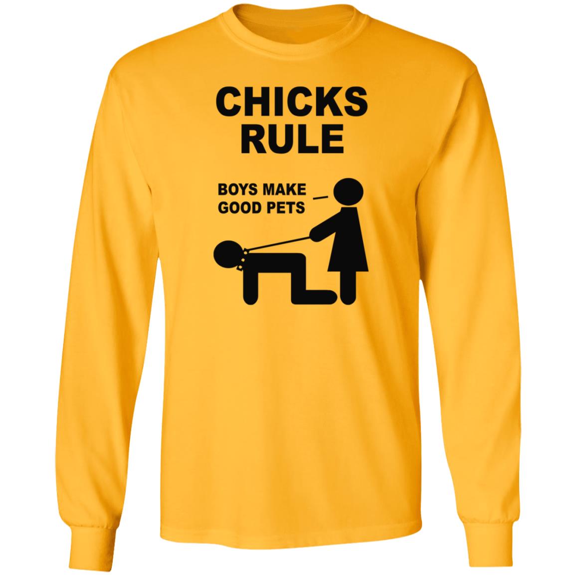 Chicks Rule Boys Make Good Pets Shirt Hoodie Sweatshirt - Teechipus