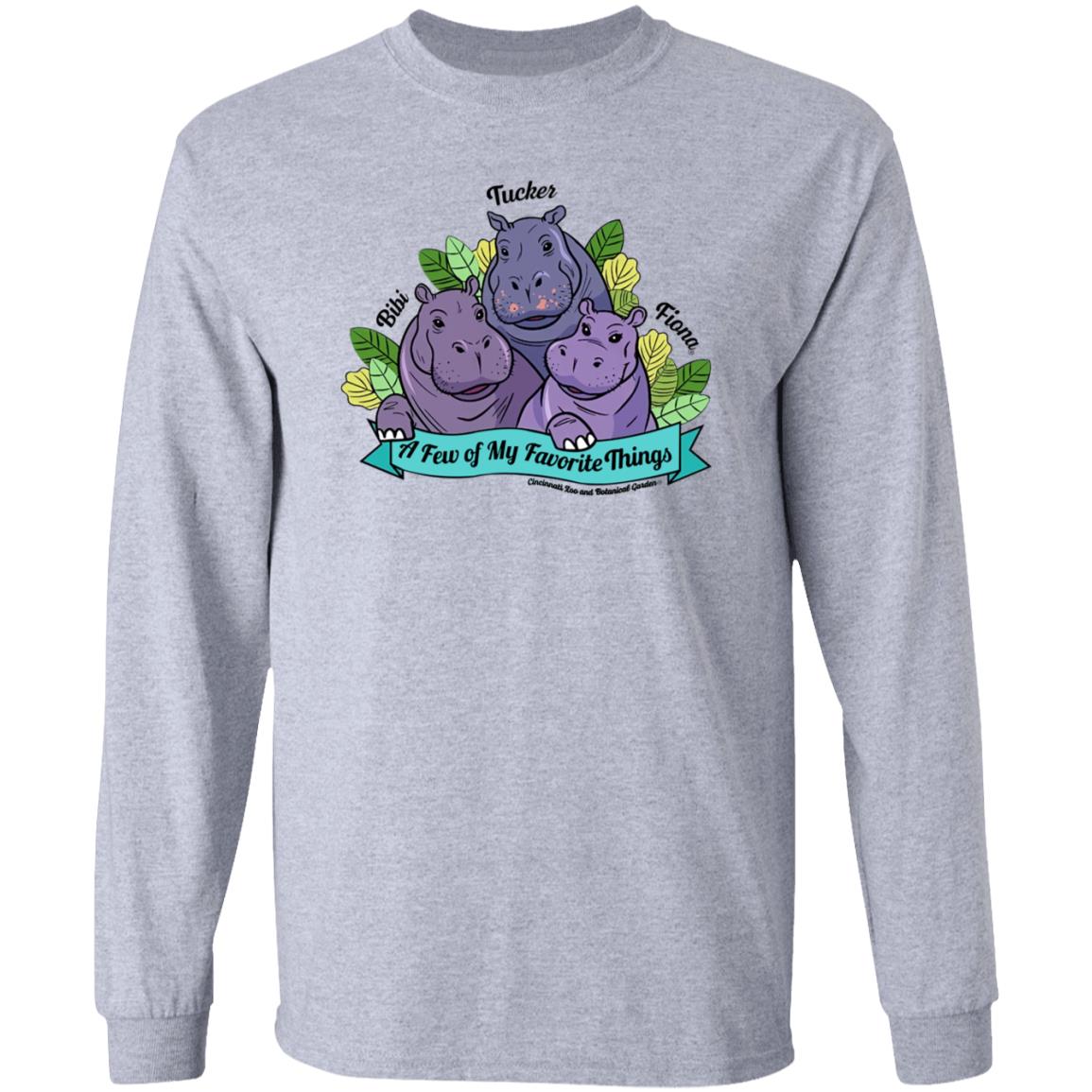 Favorite Hippo Trio Shirt Hoodie Sweatshirt - Teechipus