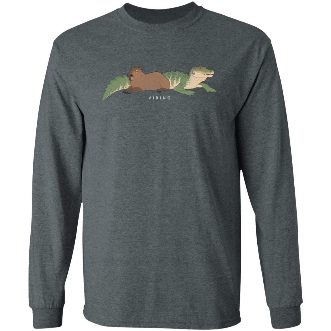 Capybara Vibing Hoodie Gators Daily Store Capybara Shirt Hoodie Sweatshirt - Teechipus