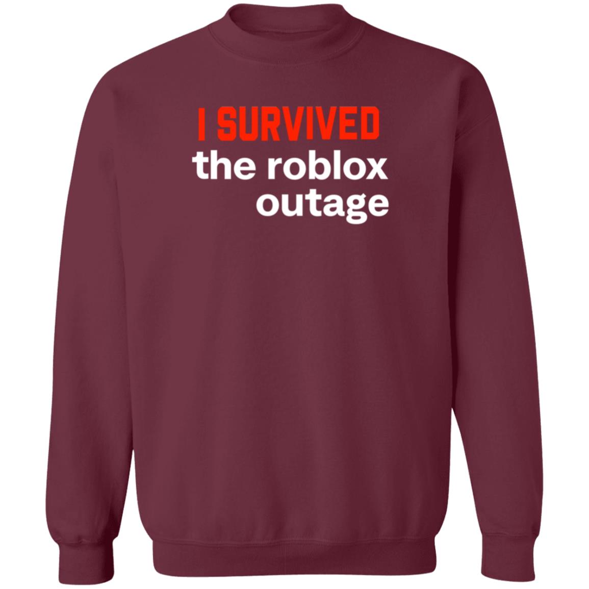 I Survived The Roblox Outage Shirt Ammon I Survived The Roblox Outage Shirt Hoodie Sweatshirt - Teechipus
