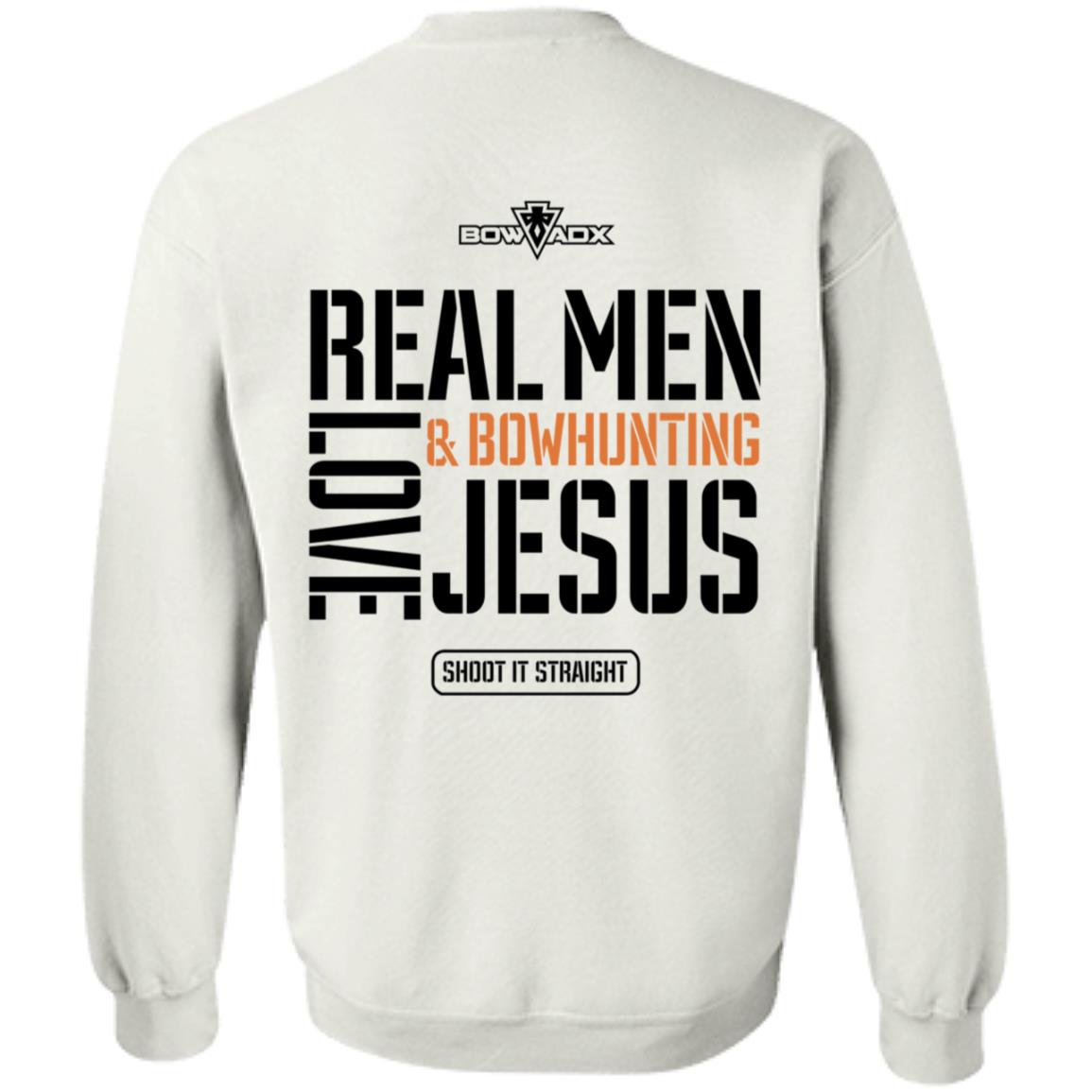 Real Men Love Bowhunting Jesus Shoot It Straight Shirt Bowadx Merch - Teechipus