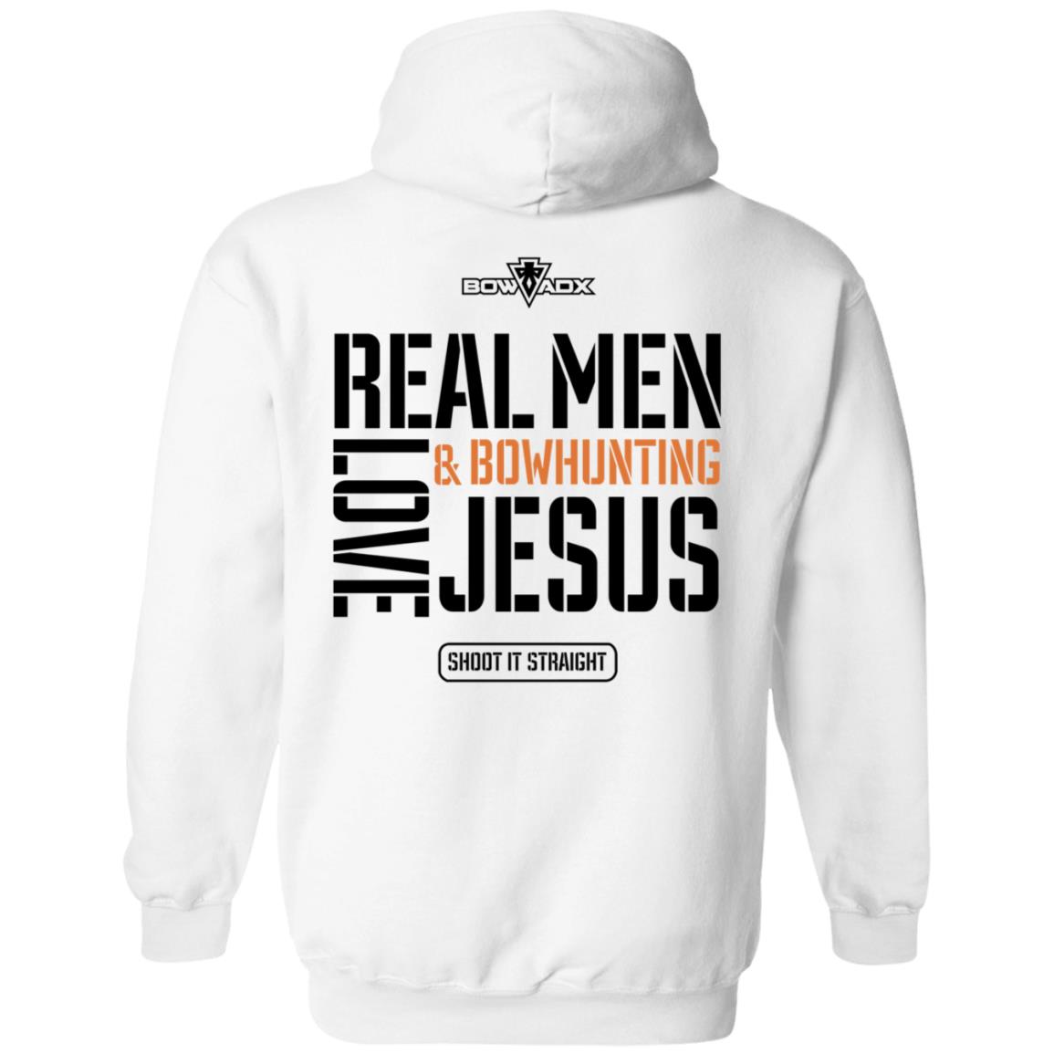 Real Men Love Bowhunting Jesus Shoot It Straight Shirt Bowadx Merch - Teechipus