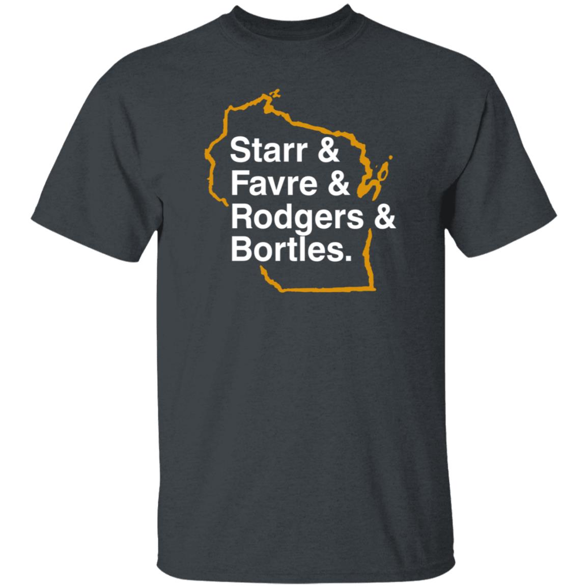 Starr And Favre And Rodgers And Bortles Shirt Barstoolsports Merch Gb List Shirt - Teechipus