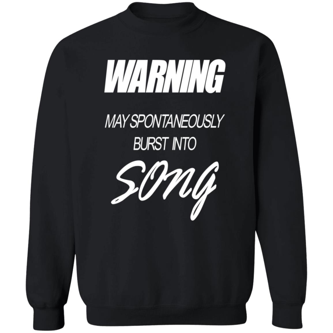 Warning May Spontaneously Burst Into Song Shirt Hoodie Sweatshirt - Teechipus