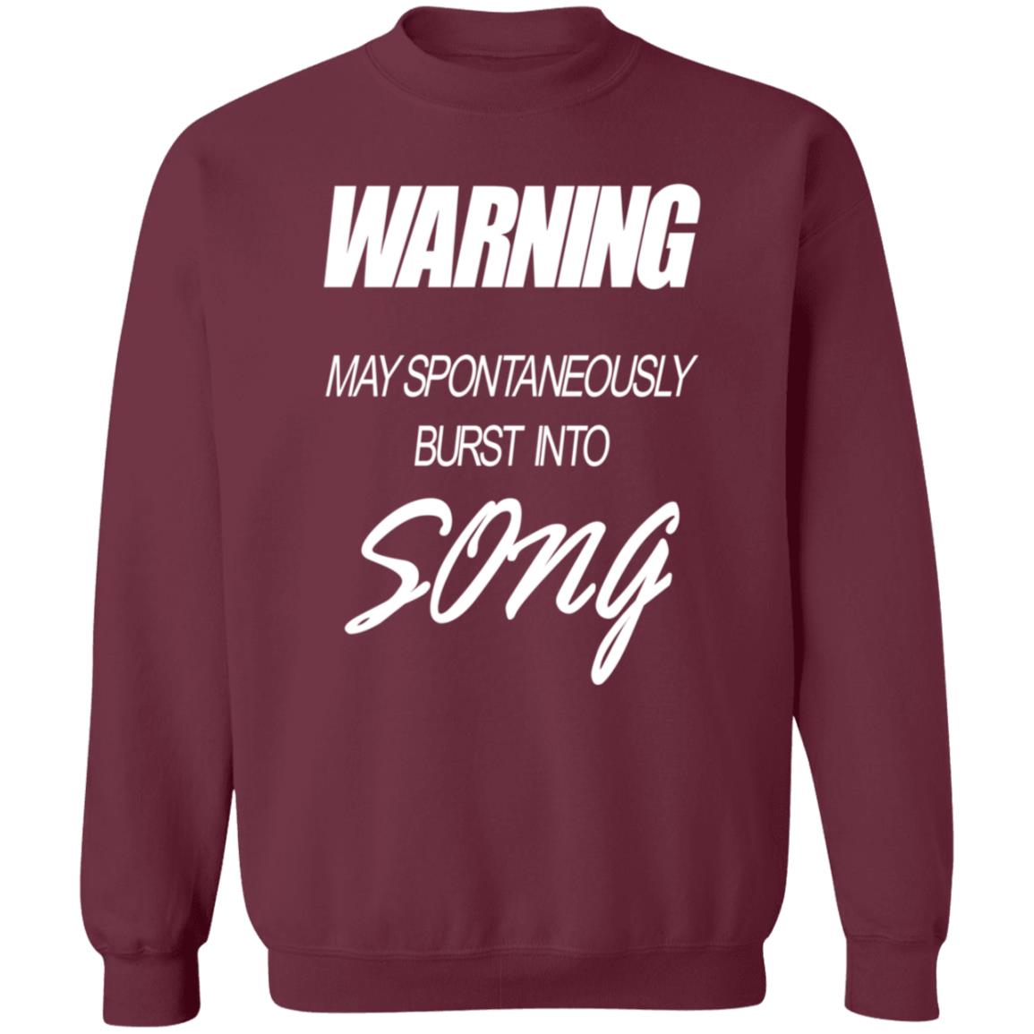 Warning May Spontaneously Burst Into Song Shirt Hoodie Sweatshirt - Teechipus