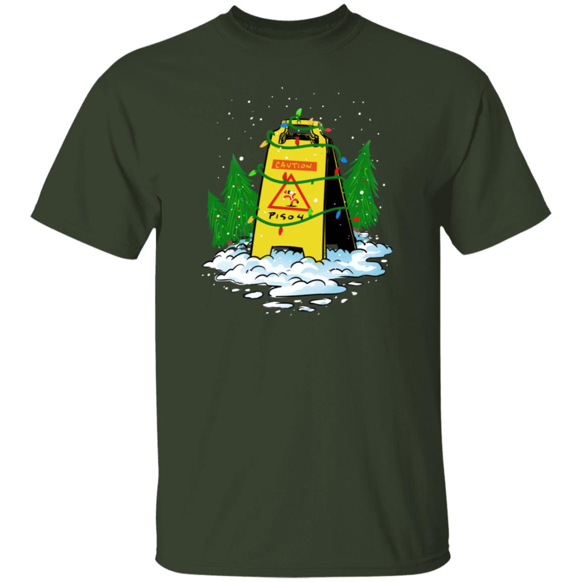 Piso4 Wet Floor Sign Merry Christmas Hoodie Piso4 Merch - Teechipus