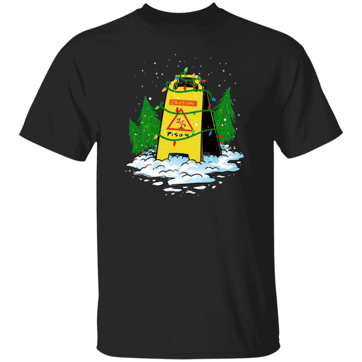 Piso4 Wet Floor Sign Merry Christmas Hoodie Piso4 Merch - Teechipus