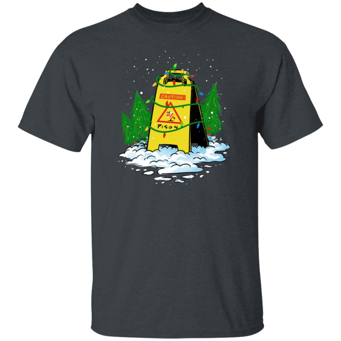 Piso4 Wet Floor Sign Merry Christmas Hoodie Piso4 Merch - Teechipus