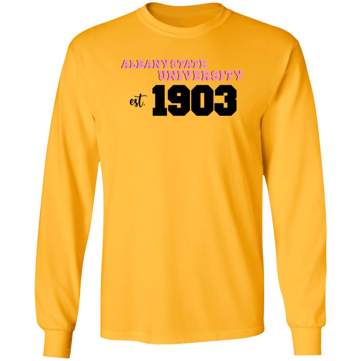 Albany State University Est 1903 Long Sleeve T Shirt Minahballout Albany State University Est 1903 Shirt Hoodie Sweatshirt - Teechipus
