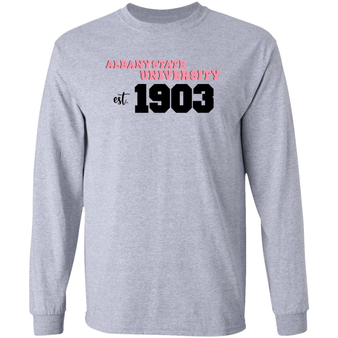Albany State University Est 1903 Long Sleeve T Shirt Minahballout Albany State University Est 1903 Shirt Hoodie Sweatshirt - Teechipus