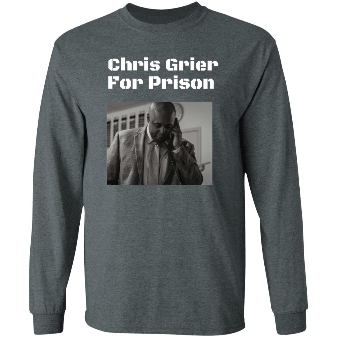 Chris Grier For Prison Shirt Thesmokesports Merch Chris Grier For Prison Shirt - Teechipus