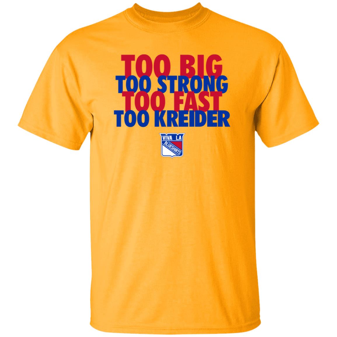 Michael Gismondi Too Big Too Strong Too Fast To Kreider Shirt Barstoolsports Merch - Teechipus