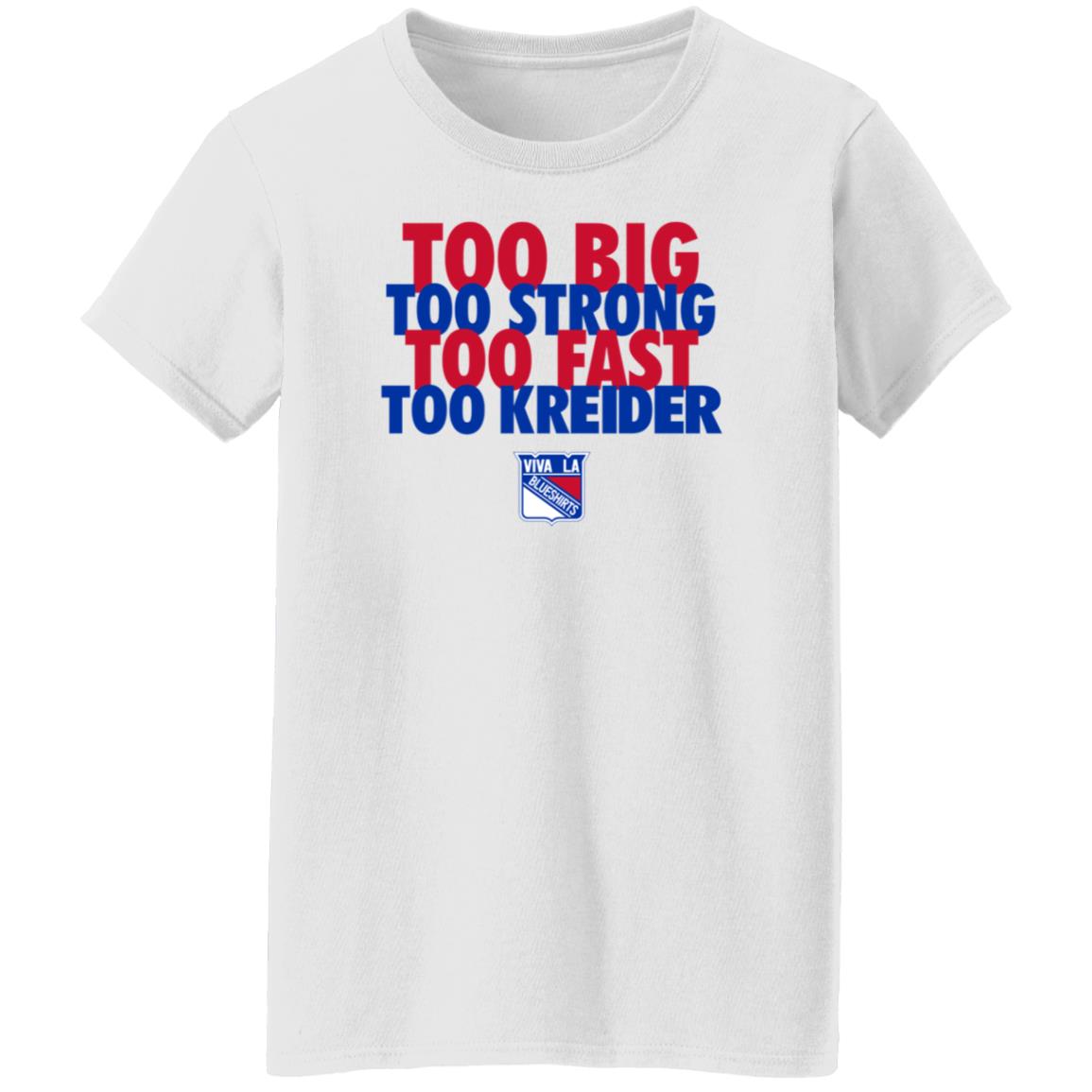 Michael Gismondi Too Big Too Strong Too Fast To Kreider Shirt Barstoolsports Merch - Teechipus