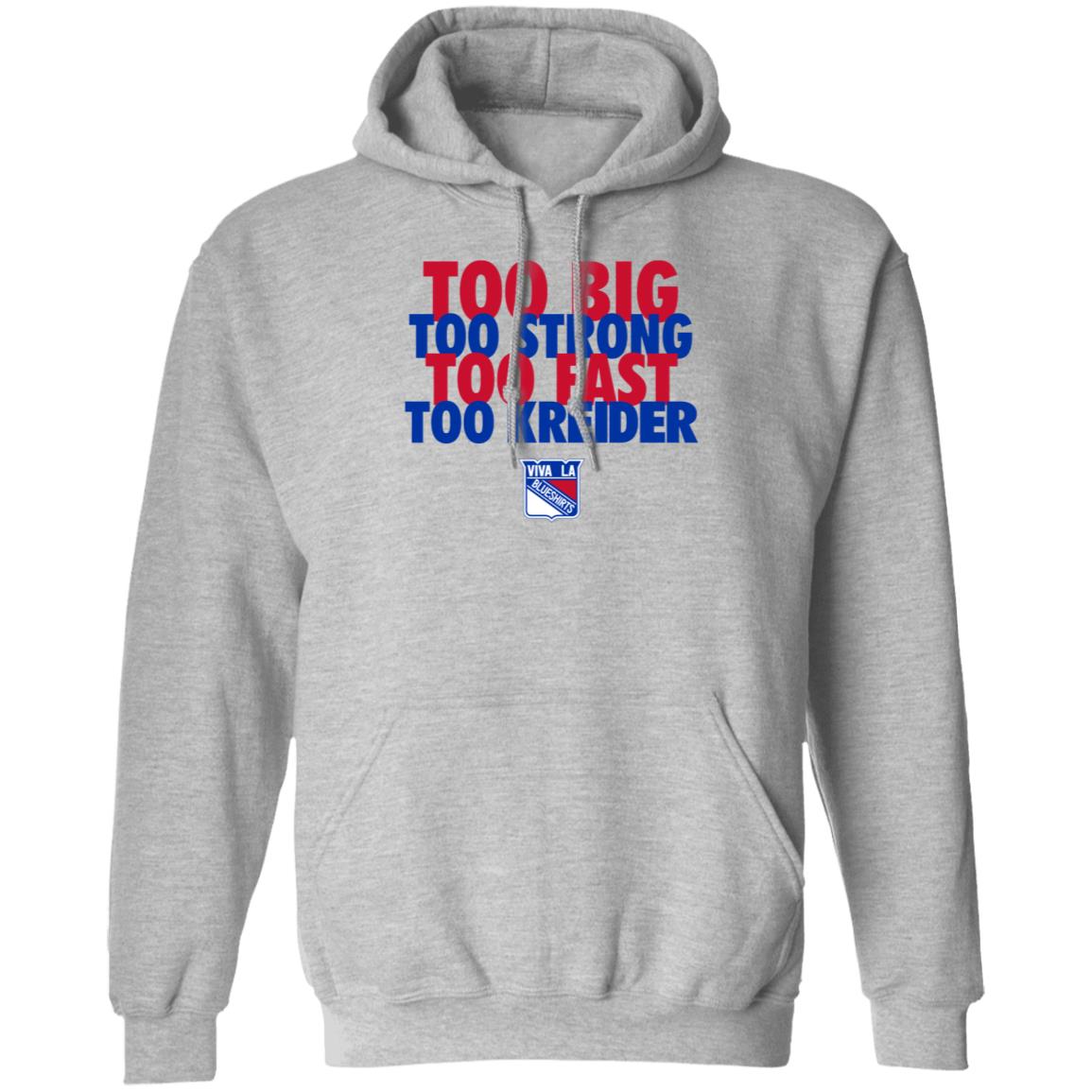 Michael Gismondi Too Big Too Strong Too Fast To Kreider Shirt Barstoolsports Merch - Teechipus