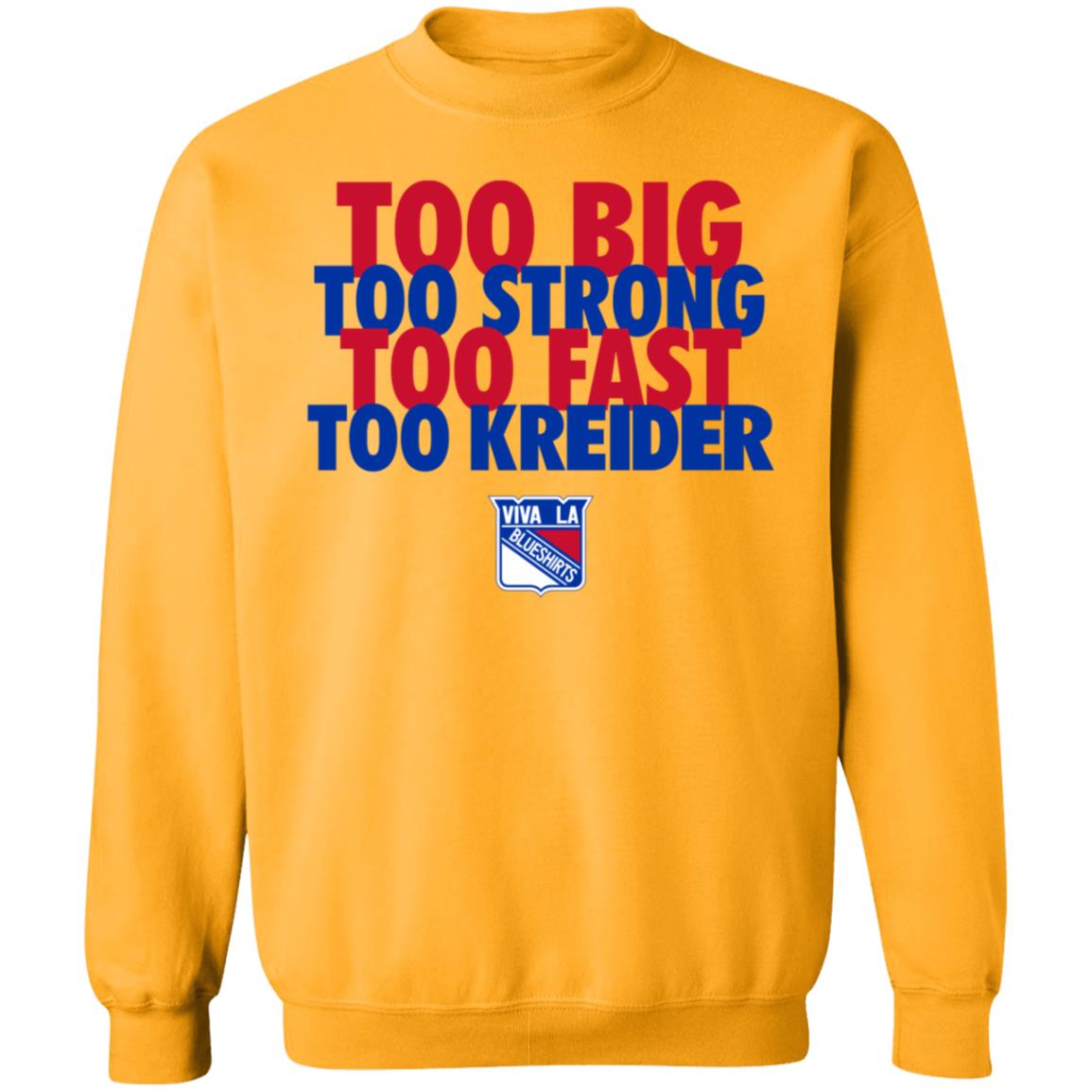 Michael Gismondi Too Big Too Strong Too Fast To Kreider Shirt Barstoolsports Merch - Teechipus