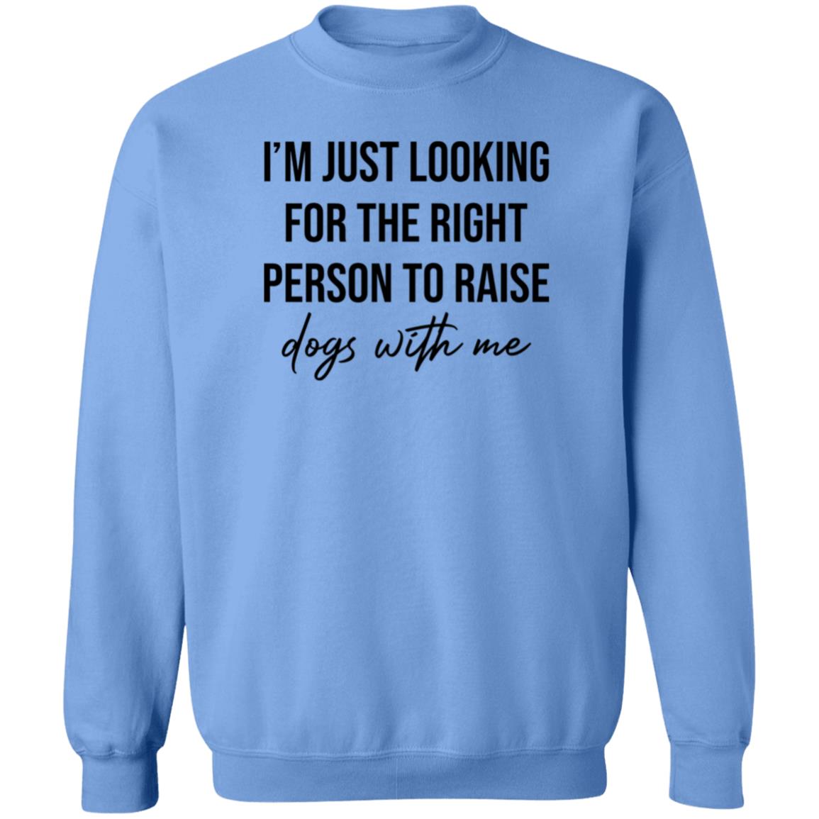 I'm Just Looking For The Right Person To Raise Dog With Me Shirt Hoodie Sweatshirt - Teechipus