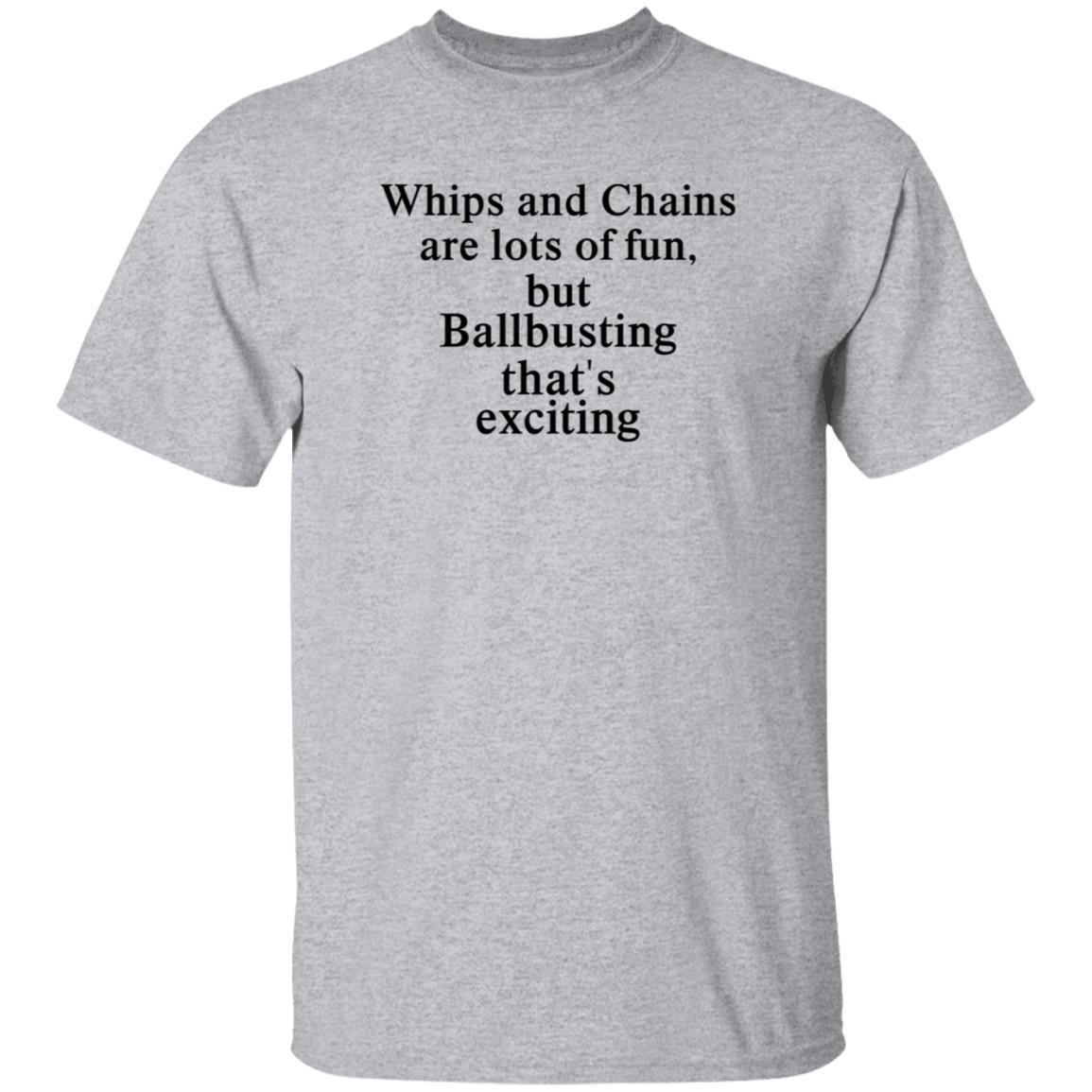 Whips And Chains Are Lots Of Fun But Ballbusting That’s Exciting Shirt Hoodie Sweatshirt - Teechipus