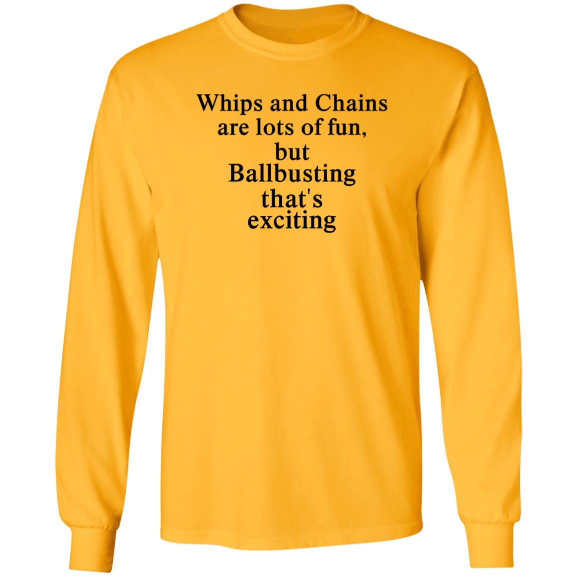 Whips And Chains Are Lots Of Fun But Ballbusting That’s Exciting Shirt Hoodie Sweatshirt - Teechipus